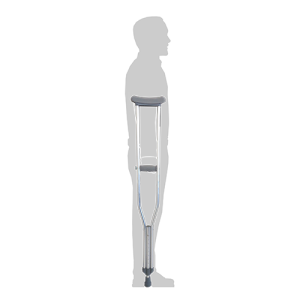 ADJUSTABLE UNDERARM CRUTCHES RANGE