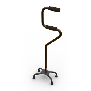 RGWS101 – CROOKED QUAD CANE WITH HAND STRAP