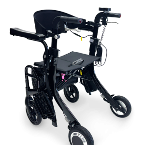 RG4409 – STEADY STRIDE <BR>FOLDING ELECTRIC SEAT WALKER / WHEELCHAIR